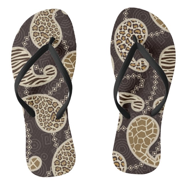 Paisley style background flip flops (Footbed)