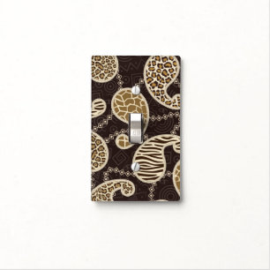 Paisley style background light switch cover