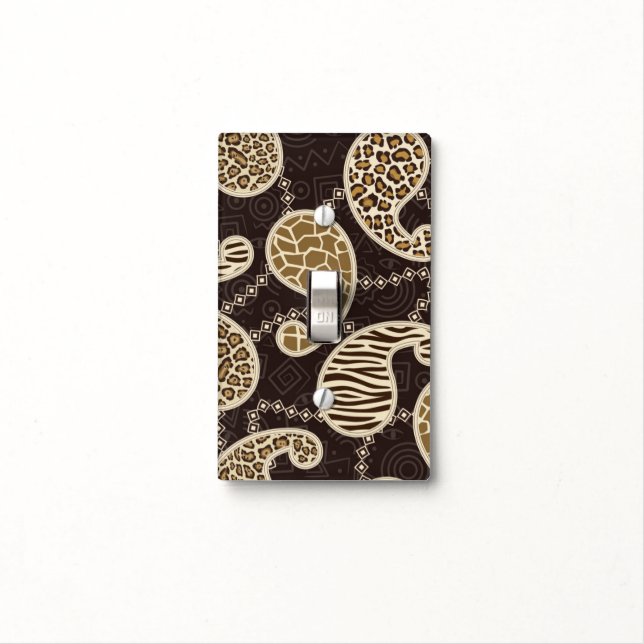 Paisley style background light switch cover (In Situ)