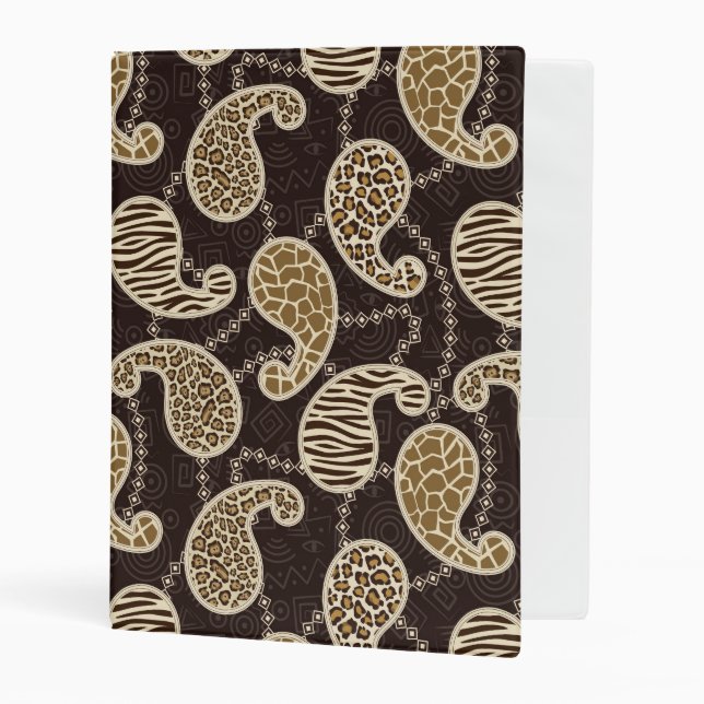 Paisley style background mini binder (Front/Inside)
