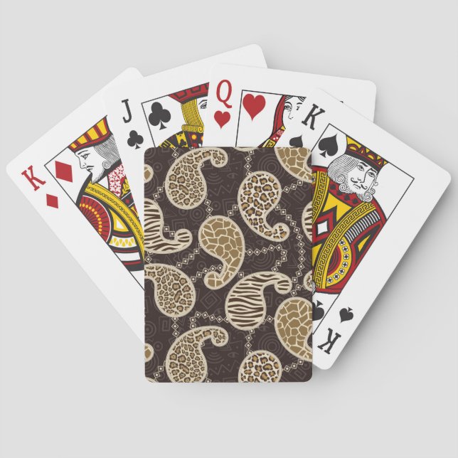 Paisley style background poker cards (Back)