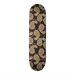 Paisley style background skateboard deck