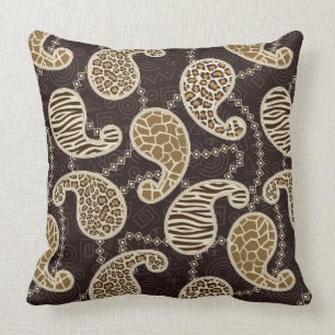Paisley style background throw pillow