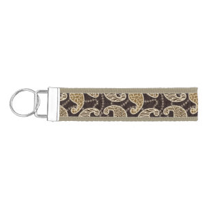 Paisley style background wrist keychain