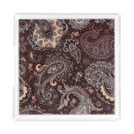 Paisley style: colorful, vintage seamless pattern acrylic tray