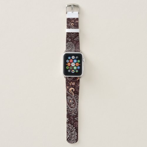 Paisley style colorful vintage seamless pattern apple watch band
