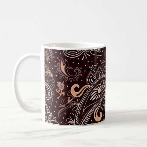 Paisley style colorful vintage seamless pattern coffee mug