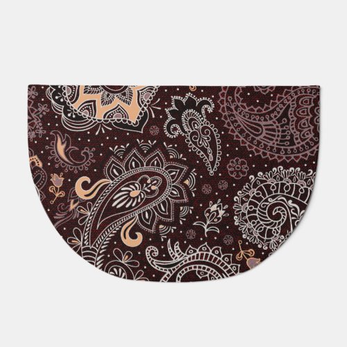 Paisley style colorful vintage seamless pattern doormat