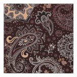 Paisley style: colorful, vintage seamless pattern faux canvas print