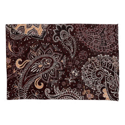Paisley style colorful vintage seamless pattern pillow case