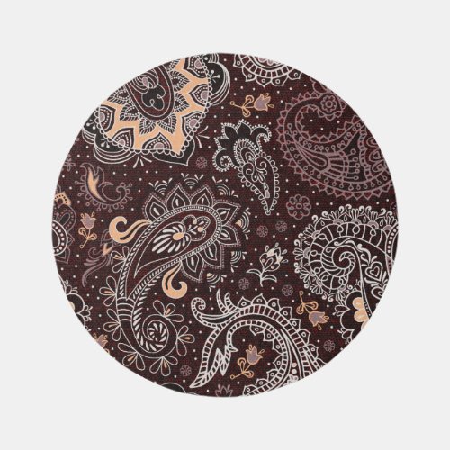 Paisley style colorful vintage seamless pattern rug