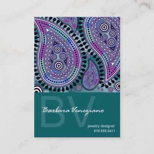 Customizable Paisley Supreme Business Card template