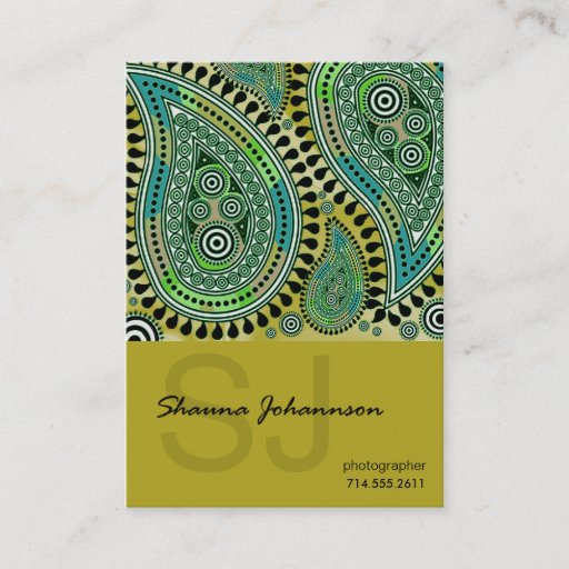 Customizable Paisley Supreme Business Card template