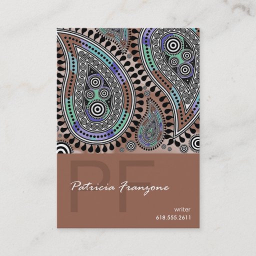Customizable Paisley Supreme Business Card template