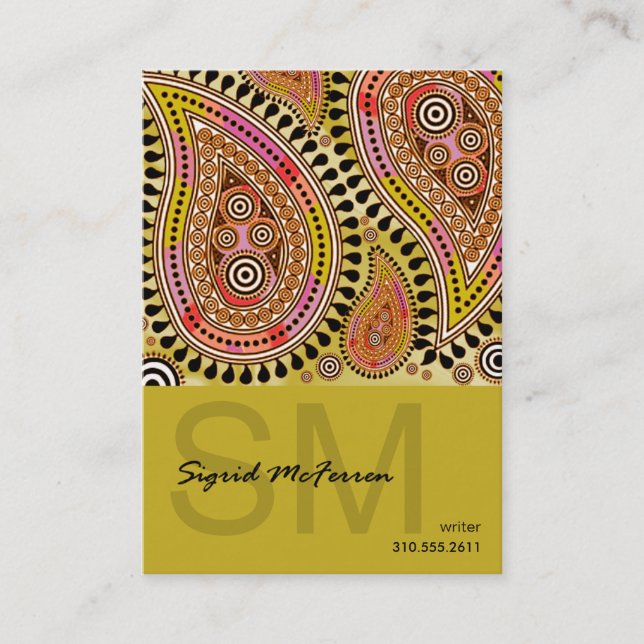 Paisley Supreme Business Card template (Front)