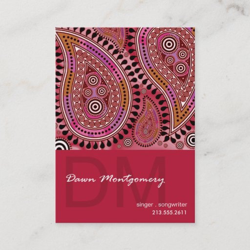 Customizable Paisley Supreme Business Card template