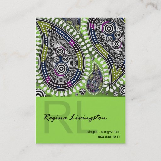 Customizable Paisley Supreme Business Card template
