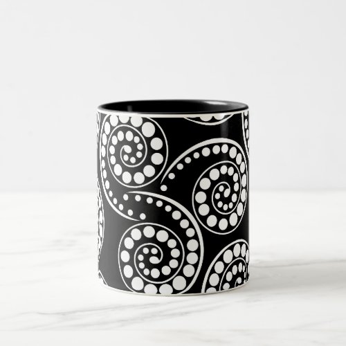 Paisley swirl pattern modern Two_Tone coffee mug