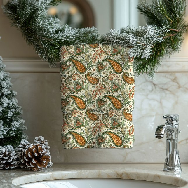 Paisley Swirl Towel Earthy Boho Gift for Their Hom (Paisley Swirl Towel Earthy Boho Gift for Their Home)