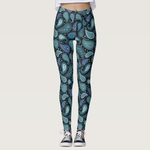 Paisley Swirls Pattern Leggings