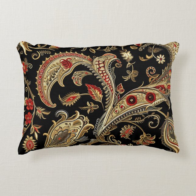 Paisley, Victorian, Gothic,  Accent Pillow (Front)