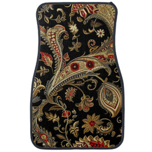 Paisley, Victorian, Gothic, Car Floor Mat