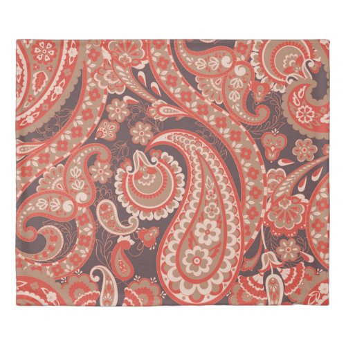 Paisley vintage seamless pattern Fantastic flower Duvet Cover