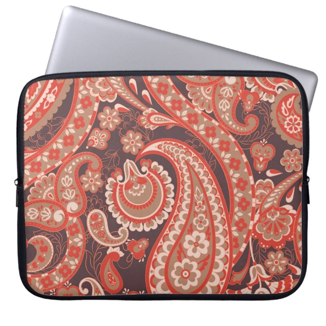 Paisley vintage seamless pattern. Fantastic flower Laptop Sleeve (Front)