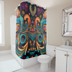 Paisley Vivid Bold Shower Curtain