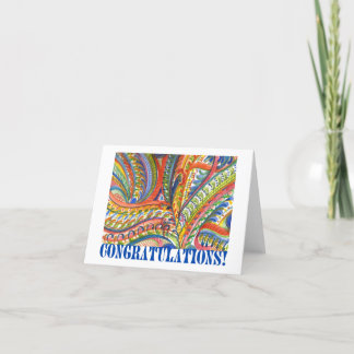 Paisley Watercolor Congratulations Thank You Card