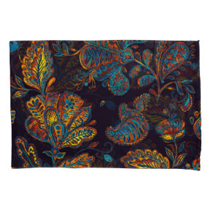 Paisley watercolor: floral pattern tile pillow case