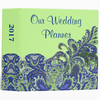 Paisley Wedding Planner 3 Ring Binder
