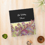 Paisley Wedding Planner Binder<br><div class="desc">Apple Green and Pink Feathery Paisley Peacock Damask Wedding Planner This next menu choice is printed on letterhead and therefore is only printed on the front - the back will be just the plain paper with no color or designs - that's the disadvantage - the advantage would be the size...</div>