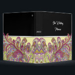 Paisley Wedding Planner Binder<br><div class="desc">Apple Green and Pink Feathery Paisley Peacock Damask Wedding Planner This next menu choice is printed on letterhead and therefore is only printed on the front - the back will be just the plain paper with no color or designs - that's the disadvantage - the advantage would be the size...</div>