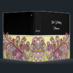 Paisley Wedding Planner Binder<br><div class="desc">Apple Green and Pink Feathery Paisley Peacock Damask Wedding Planner This next menu choice is printed on letterhead and therefore is only printed on the front - the back will be just the plain paper with no color or designs - that's the disadvantage - the advantage would be the size...</div>