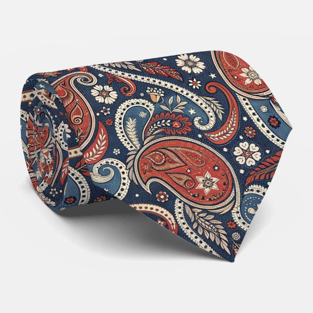 Paisley Western Bandana  Neck Tie (Rolled)