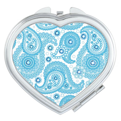 Paisley With Diamonds Compact Mirror