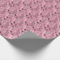 Red Paisley pattern Country Western wrapping paper, Zazzle