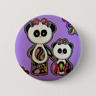 PAISLEYPANDAS PINBACK BUTTON