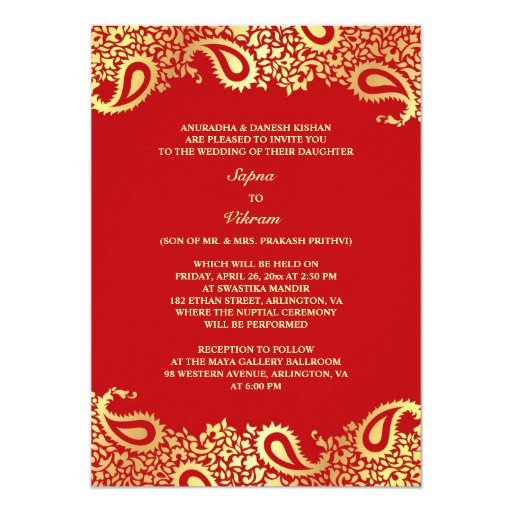 Indian Wedding Invitations Designs 5