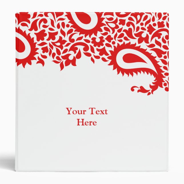 Paisleys Indian Red Binder (Front)