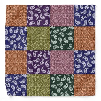 Paisleys Patchwork Bandanna by macdesigns2 at Zazzle