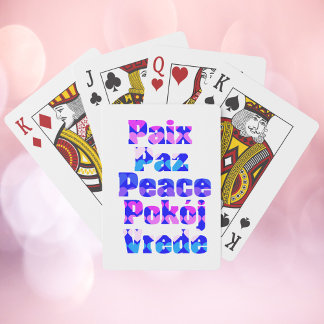 Paix Paz Peace Pokój Vrede Inspirational Love Desi Poker Cards