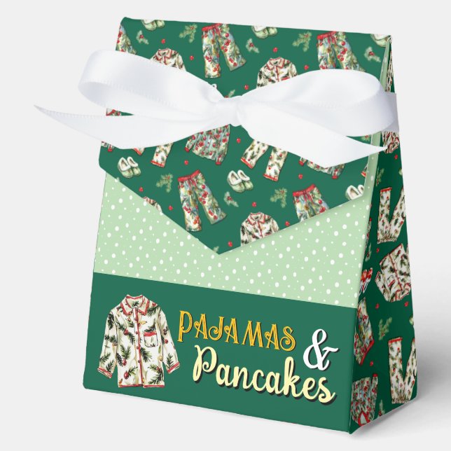 Pajama and Pancakes Gift Bag Favor Boxes (Front)