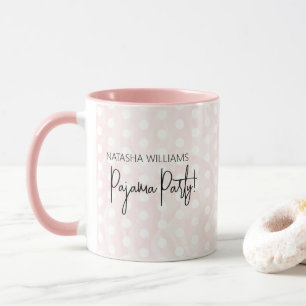 Pajama Bachelorette Pink Polka Dot Favor Mug