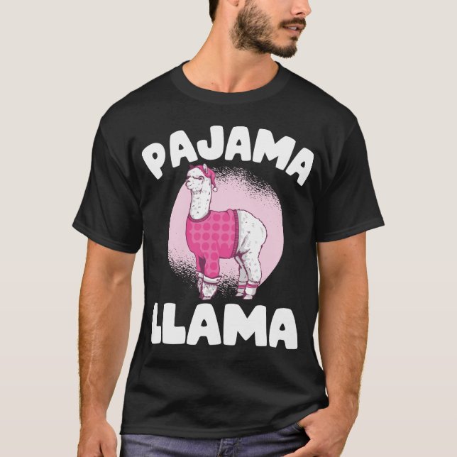 Pajama llama llama pajamas sleep sleeping T-Shirt (Front)