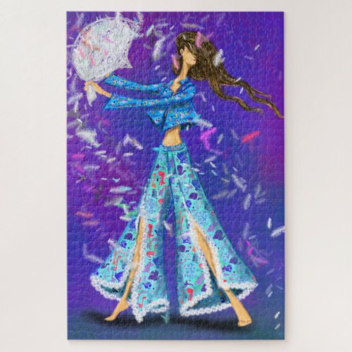 Pajama Party Girl _ Pillow Fight _ Girly Fun Night Jigsaw Puzzle