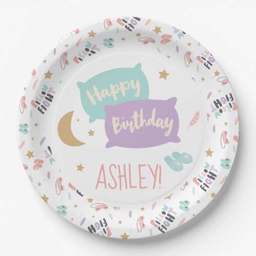 Pajama Party Girls Any Age Happy Birthday Party Paper Plates