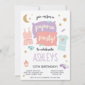 Pajama Party Girls Birthday Party, Any Age Invitation (Front)