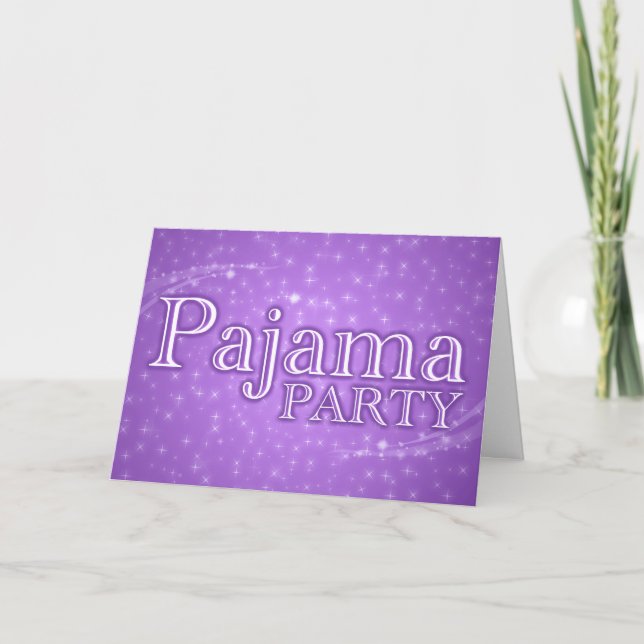 pajama party invitation : starshine (Front)
